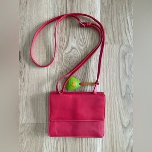 Mywalit Crossbody Bag Womens Leather Red Multicolor